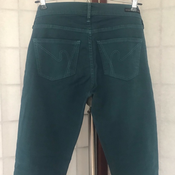 CITIZEN OF HUMANITY Avedon low rise skinny leg pants, green, size 27 - Picture 6 of 14